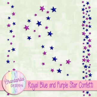 Free royal blue and purple star confetti