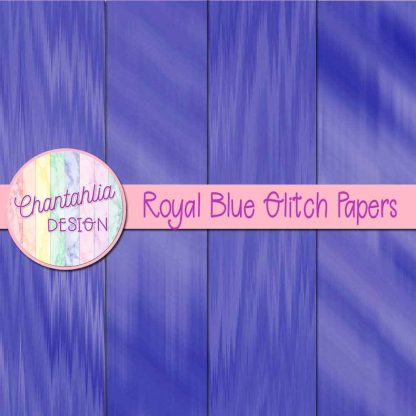 Free royal blue glitch digital papers