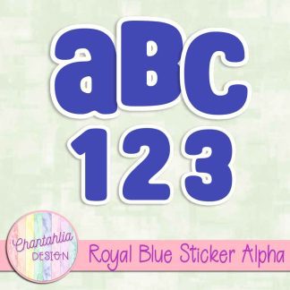 Free royal blue sticker alpha