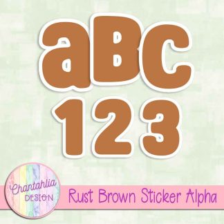Free rust brown sticker alpha