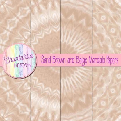 Free sand brown and beige mandala digital papers