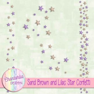 Free sand brown and lilac star confetti