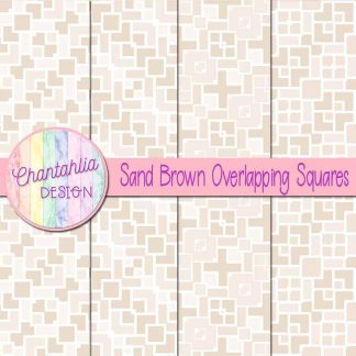 Free sand brown overlapping squares digital papers