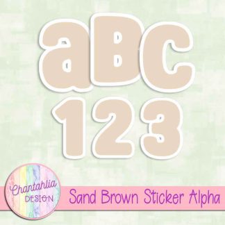 Free sand brown sticker alpha