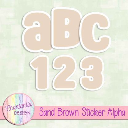 Free sand brown sticker alpha