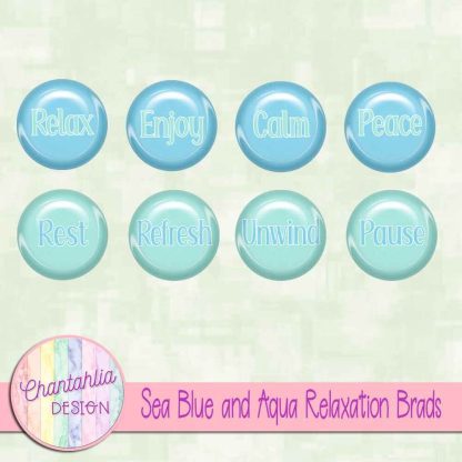 Free sea blue and aqua relaxation brads