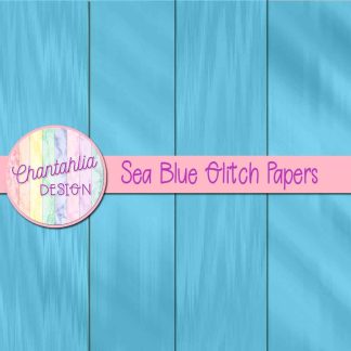 Free sea blue glitch digital papers