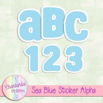 Free sea blue sticker alpha