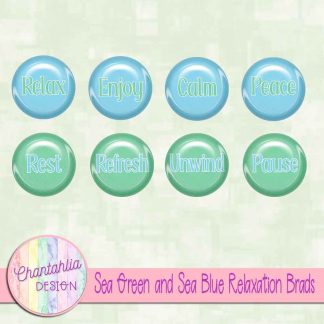Free sea green and sea blue relaxation brads
