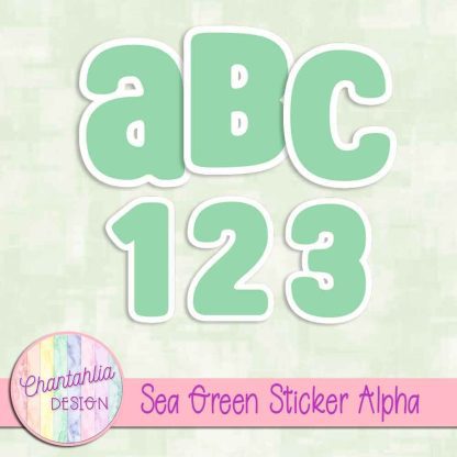 Free sea green sticker alpha