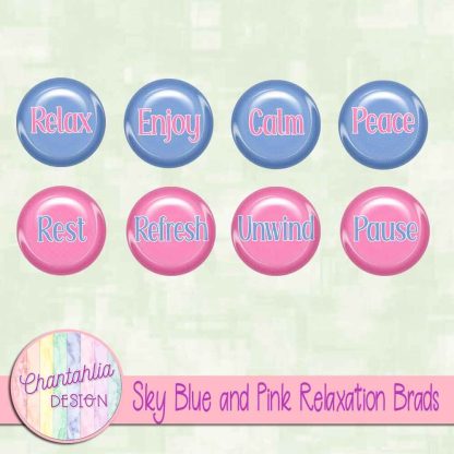 Free sky blue and pink relaxation brads