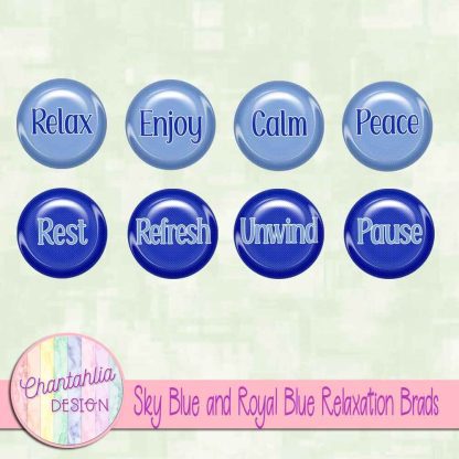 Free sky blue and royal blue relaxation brads
