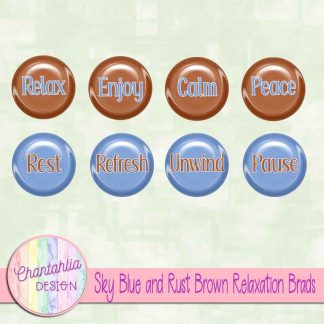 Free sky blue and rust brown relaxation brads