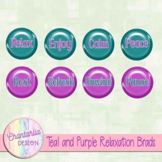 Free teal and purple relaxation brads