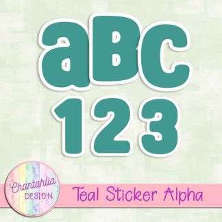 Free teal sticker alpha
