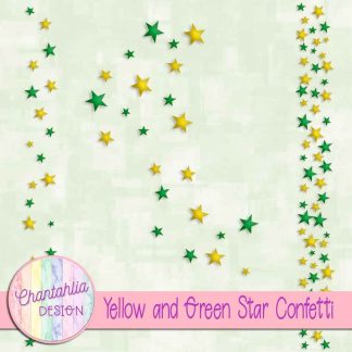 Free yellow and green star confetti