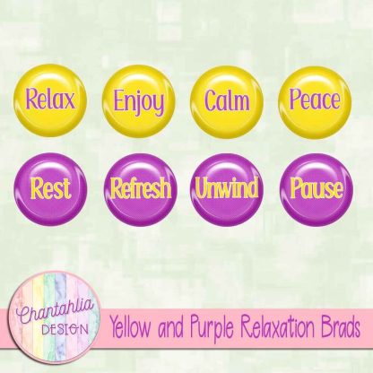 Free yellow and purple relaxation brads