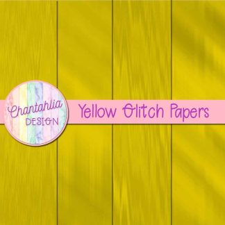Free yellow glitch digital papers