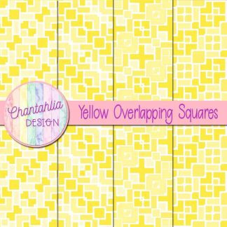 Free yellow overlapping squares digital papers