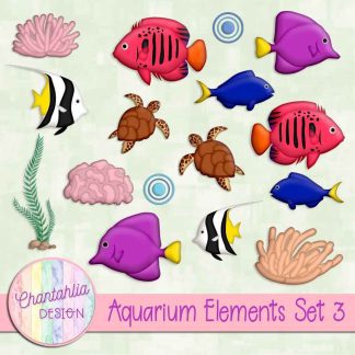 Free design elements in an Aquarium theme.