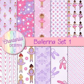 Free digital papers in a Ballerina theme