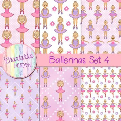 Free digital papers in a Ballerina theme