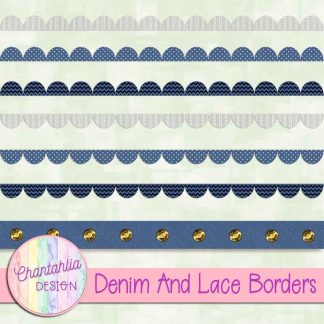 Free borders in a Denim and Lace theme.