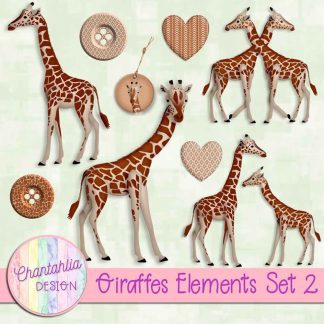 Free design elements in a Giraffes theme