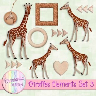 Free design elements in a Giraffes theme