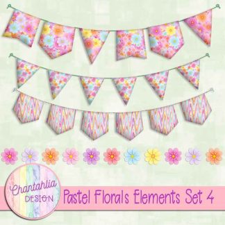 Free design elements in a Pastel Florals theme