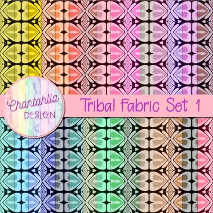 Free Tribal Fabric Digital Paper Backgrounds