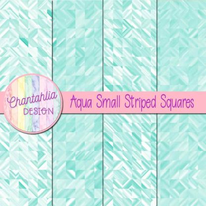 Free aqua small striped squares digital papers