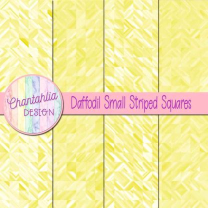 Free daffodil small striped squares digital papers