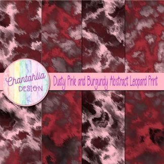 Free dusty pink and burgundy abstract leopard print digital papers