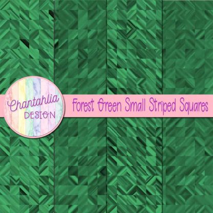 Free forest green small striped squares digital papers