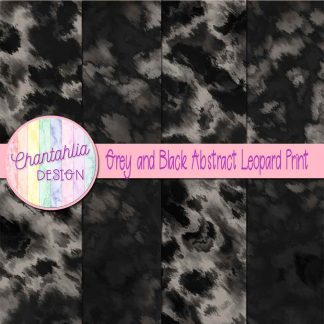Free grey and black abstract leopard print digital papers