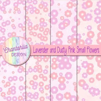 Free lavender and dusty pink small flowers digital papers