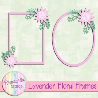 Free lavender floral frames
