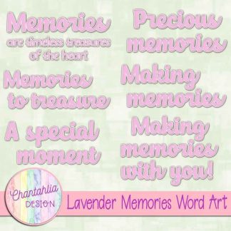 Free lavender memories word art