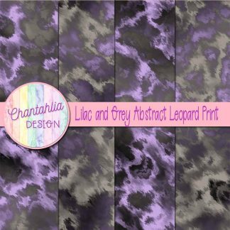 Free lilac and grey abstract leopard print digital papers