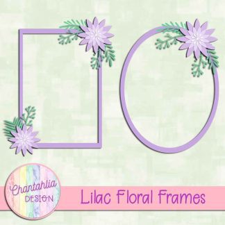 Free lilac floral frames