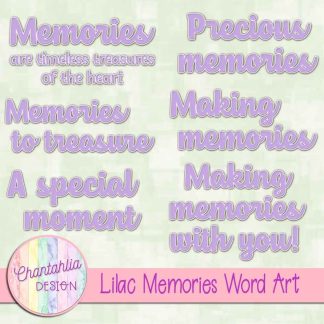 Free lilac memories word art