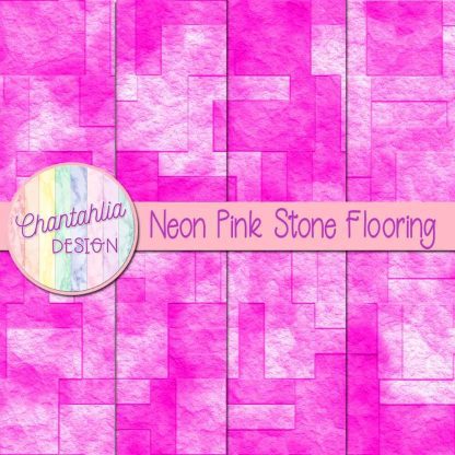 Free neon pink stone flooring digital papers