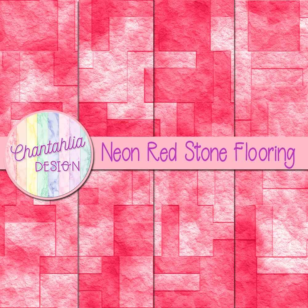 Free Digital Papers Featuring Neon Red Stone Flooring Designs