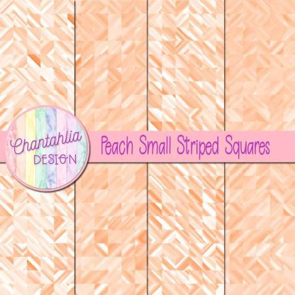 Free peach small striped squares digital papers