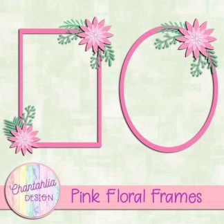 Free pink floral frames