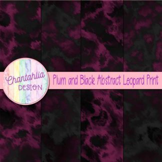 Free plum and black abstract leopard print digital papers