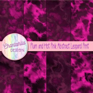 Free plum and hot pink abstract leopard print digital papers