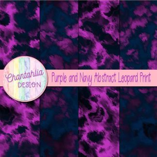 Free purple and navy abstract leopard print digital papers