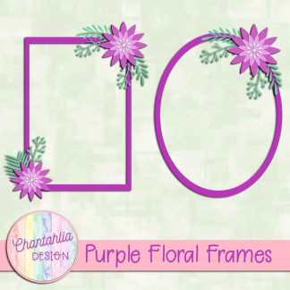 Free purple floral framesFree purple floral frames